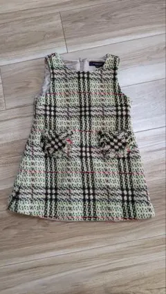 バーバリーロンドン キッズ ツイード ワンピース 100 チェック
