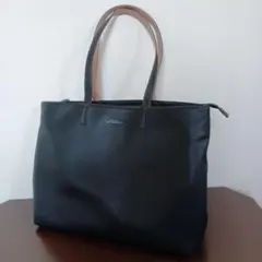 グリーンレーベル リラクシング シボレザー ジップ トートバッグ 黒