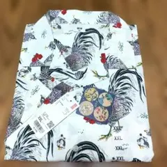新品】UNIQLOアロハシャツ XL 鶏柄 芸艸堂 伊藤若沖 - メルカリ