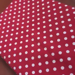 ドット赤　生地 2m30cm