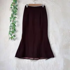 a1814 マジェスティックレゴン マーメイドスカート M ブラウン バックゴム