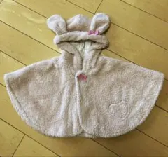 ANYFAM うさ耳付き ポンチョ マント　80 女の子