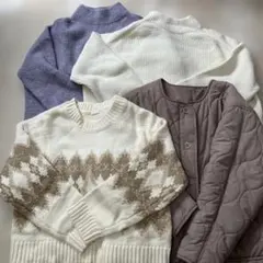 冬物　セーター　まとめ売り　セット　GU レディース　パフィータッチ　長袖