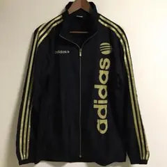 adidas NEO ジップアップジャケット ブラック ゴールド XL y2k