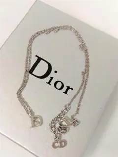 ディオール　Dチャーム　シルバーネックレス　No979
