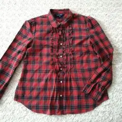 150cm ラルフローレン　赤チェック　ブラウス　シャツ