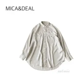 MICA&DEAL . ミリタリー ワーク シャツ ライトベージュのサムネイル