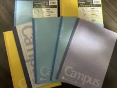 キャンパスノート5色パック（A罫）×2とバラ5冊