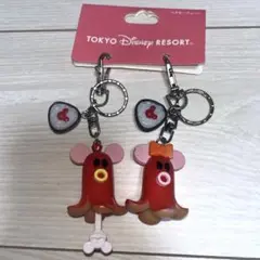 ディズニーリゾート　タコさんウィンナー　ペアキーチェーン