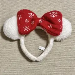 クリスマス　ミニー　カチューシャ　ボア　東京ディズニーリゾート