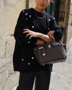 【新品即発送】Gypsohilaジプソフィア Floral Cable Knit