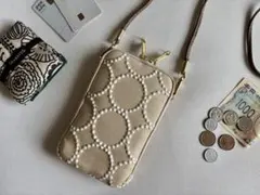 ★はるゆかい様専用【スマホショルダー】ミナペルホネン タンバリン ライトベージュ