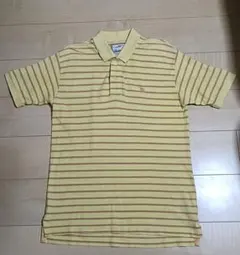 Realcrush イエロー ストライプ ポロシャツ L