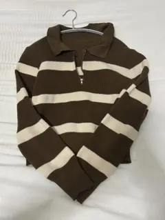 ハーフジップ ニット