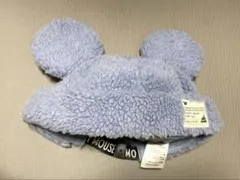 ミッキーマウス耳付き帽子　水色