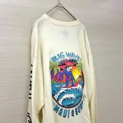 MAUI and Sons ロンT Ｍサイズ バックプリント サーフ シャーク