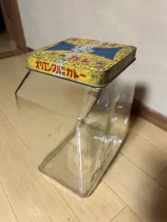 珍品？アサヒカレー ガラス瓶　瓶ホーロー蓋付き　オリエンタルカレー　販売用什器 珍品？アサヒカレー ガラス瓶 瓶ホーロー蓋付き オリエンタル