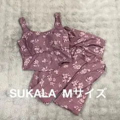 【上下セット】SUKALA チェックビスチェブラトップ&クロスレギンス Mサイズ