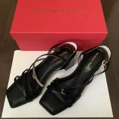 サンダル　oriental traffic 黒　ゴールド　sサイズ