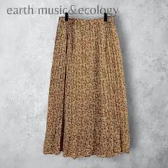 新品　【earth music&ecology 】　花柄　ガーゼプリーツスカートのサムネイル