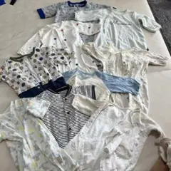 男の子長袖ロンパースまとめ売り9枚セット　秋冬ベビー服　カバーオール　ドレスオー