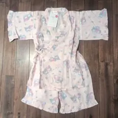 Sanrio サンリオキャラクター甚平 120cm ピンク