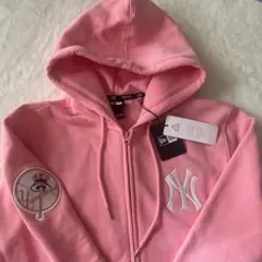 ジップパーカー ピンク