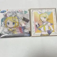 鏡音リン プロセカ セガラッキーくじ アクスタ 色紙 缶バッジ