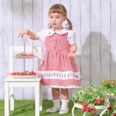 メゾピアノ　今期ギンガムチェックワンピース　110