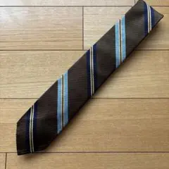 ジェイプレス ブラウンブルーストライプネクタイ