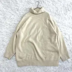 WEGO ウィゴー タートルネックオーバーニット S アイボリー シンプルな