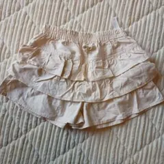 フリル付きショートパンツ 130サイズ ベージュ