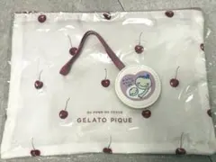 【新品】ジェラートピケ　マタニティマーク　チェリー柄　メッシュポーチ　ジェラピケ