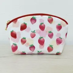 ラミネートポーチ （りんご-ピンク） ハンドメイド ポーチ 894 - メルカリ
