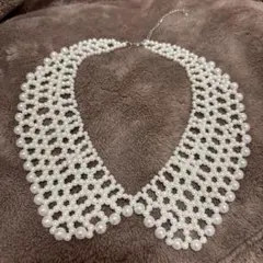 BONLECILL noir パールつけ襟ネックレス