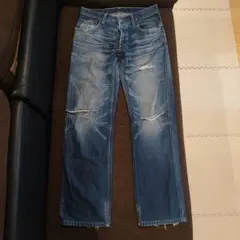 Levi's 502 ストレートデニム ダメージ 使用感ありのサムネイル