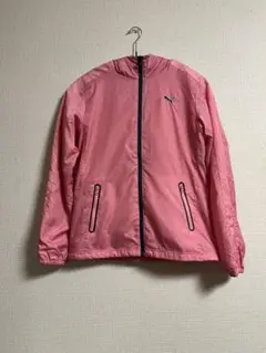 【Puma 】ピンク ドット柄 ウィンドブレーカー　 Mサイズ
