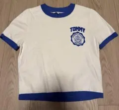 TOMMY JEANS カレッジロゴ ニット 半袖 Tシャツ S