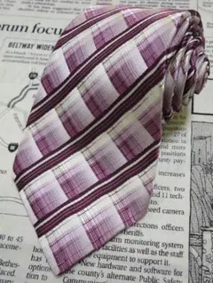 アルチザン ARTISAN  美品 未使用品 微光沢 ネクタイ チェック柄