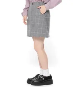 グレンチェックミニスカート　SPINNS