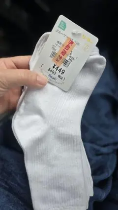 白い靴下 クルーソックス 13-16cm 1足セット