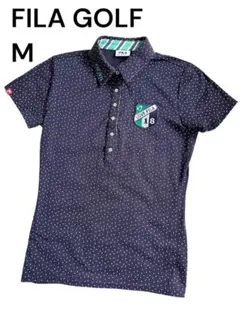 FILA GOLF フィラゴルフ レディース ポロシャツ M 紺　ゴルフウェア