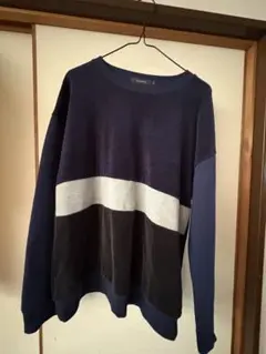 RAGEBLUE ネイビー グレー ベロア Lサイズ