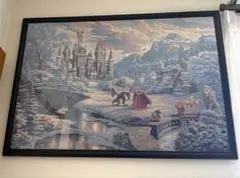 【完成品/フレーム付き】ディズニー 美女と野獣 ジグソーパズル1000ピース