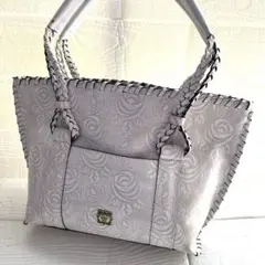 ANNA SUI 花柄レザートートバッグ