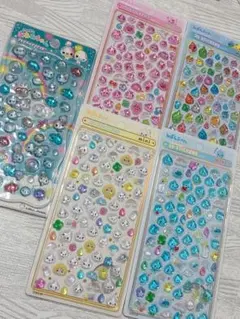 3Dキャラクターステッカーセット　しずくちゃん　あわわちゃん　ボンドロミニ　５枚