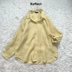 Reflect　洗える　リネン100%　ナチュラルカラーオフボディシャツ