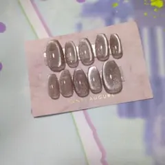 ジェルネイルチップ　ピンク　マグネット　シンプル