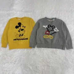 ミッキーマウス トレーナー 110cm 2枚セット イエロー グレー