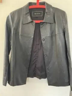 BISTY レディース黒レザージャケット 黒羊革